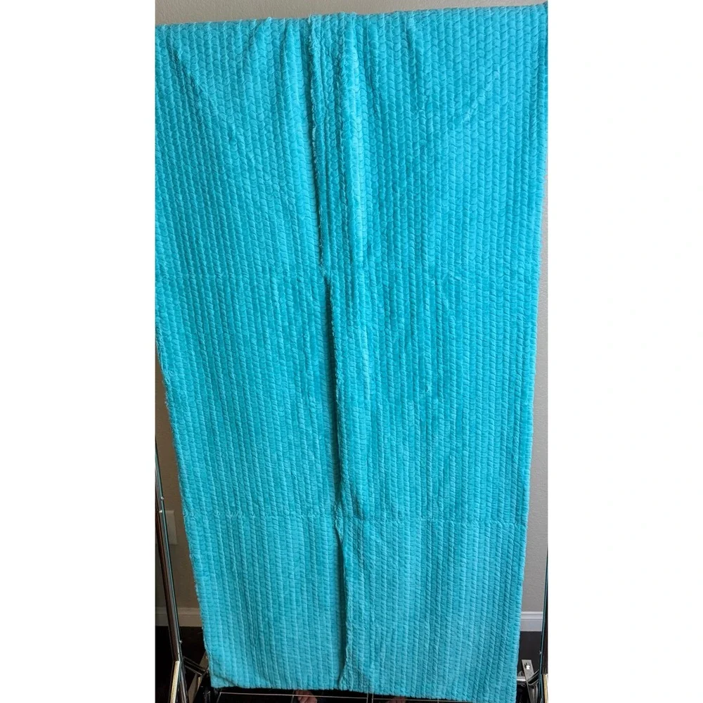 Sew Sweet Minky Designs 60x30 Triple Pillow Case Turquoise Blue Plush NEW USA